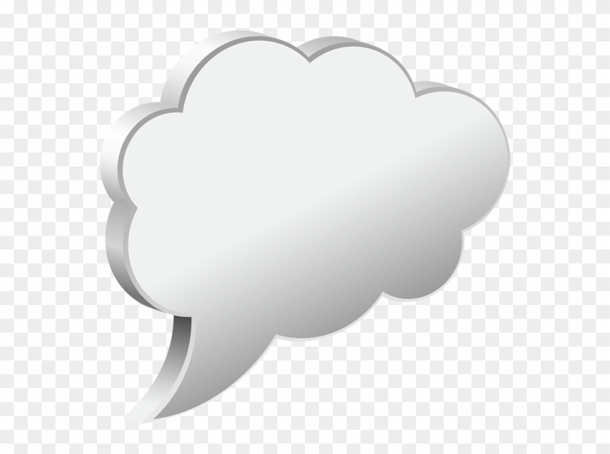 Speech Bubble Cloud White Transparent Png Image - Heart Clipart