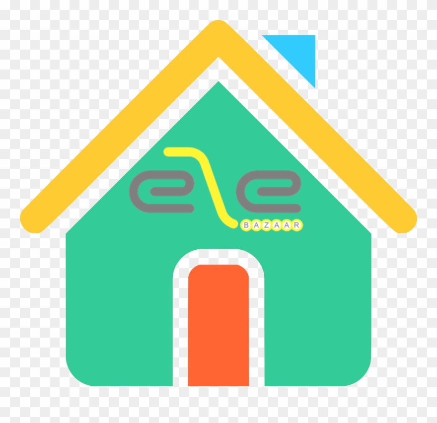 Online Shopping At Eze Bazaar - Flat Home Icon Png Clipart