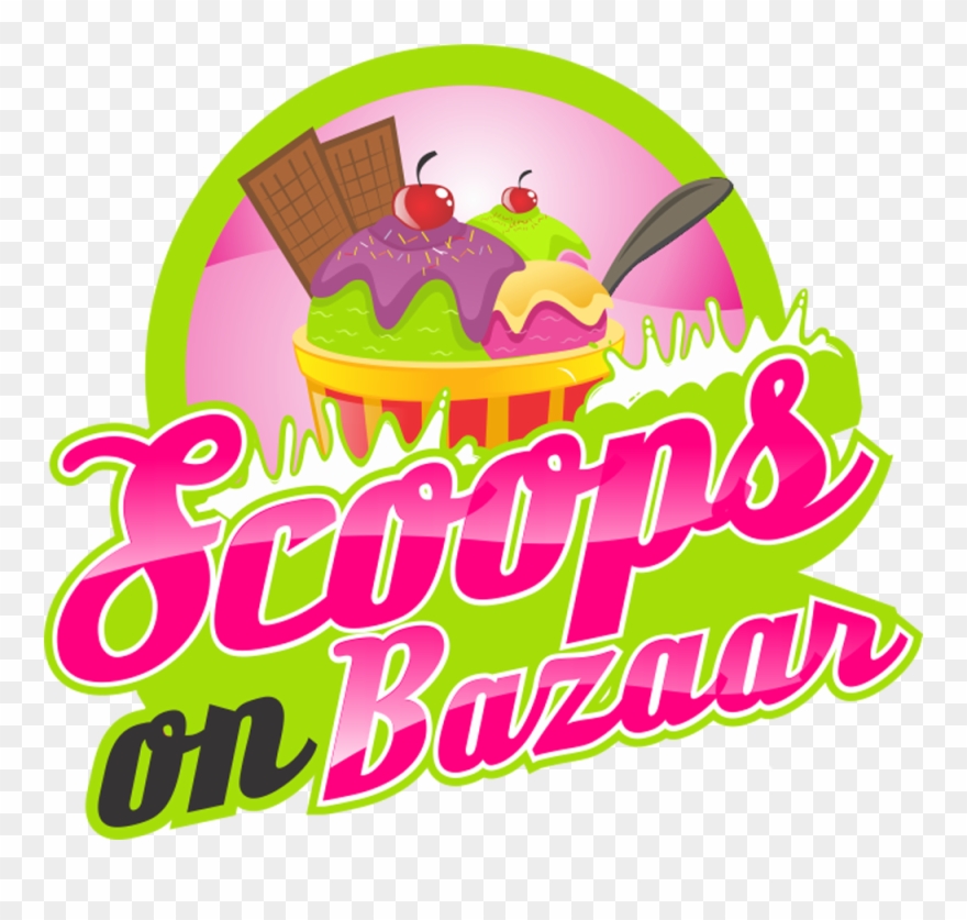 Logo Design By Esolz Technologies For Scoops On Bazaar - Logo Design Of An Ice Cream Clipart