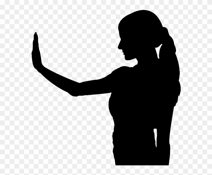 Silhouette Of Woman - Women Self Defense Silhouette Clipart