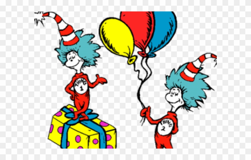 Thing Clipart Dr Seuss - Dr Seuss Birthday Drawing - Png Download