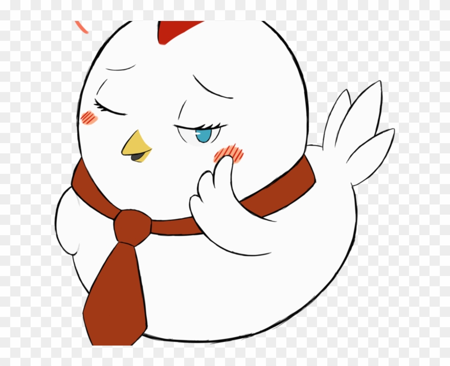 Hen Wearing A Tie Clipart