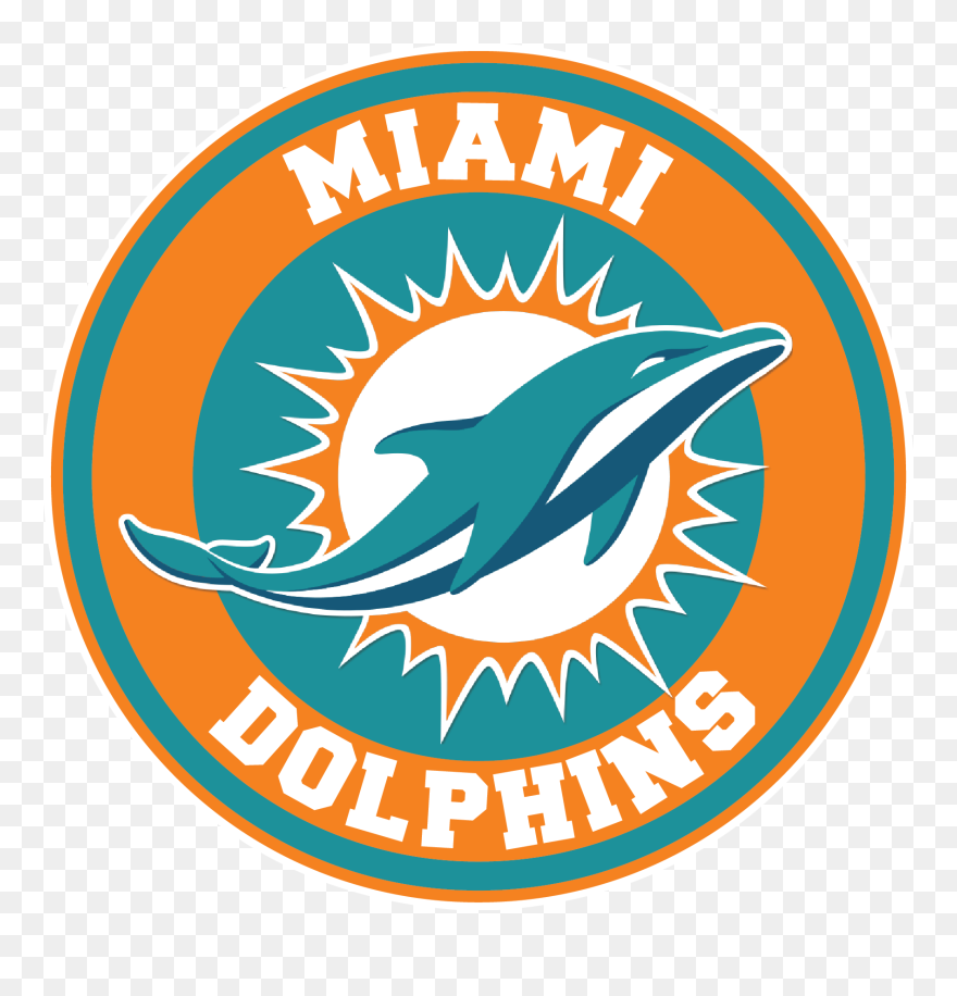 Miami Dolphins Circle Logo Vinyl Decal / Sticker 5 - Patriots Vs Dolphins Logo Clipart