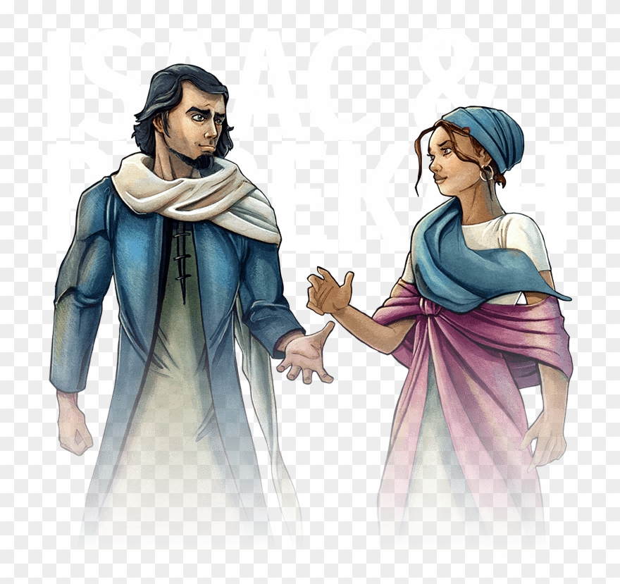 Isaac And Rebekah - Illustration Clipart