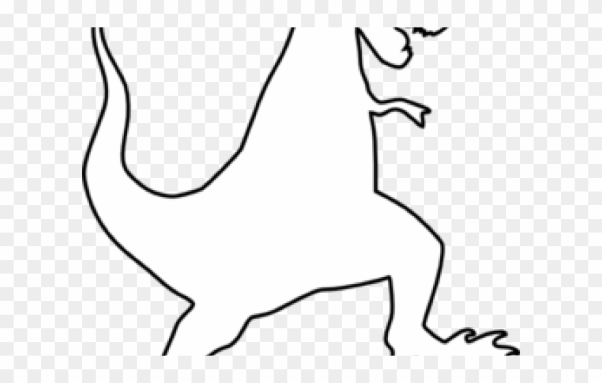 Tail Clipart T Rex - Silhouette - Png Download