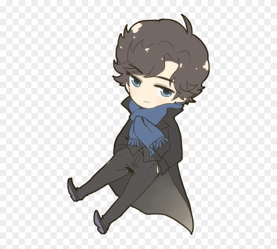 Svg Royalty Free Sh Chibi By Bone Kun Spn Sherl - Sherlock Holmes Bbc Chibi Clipart
