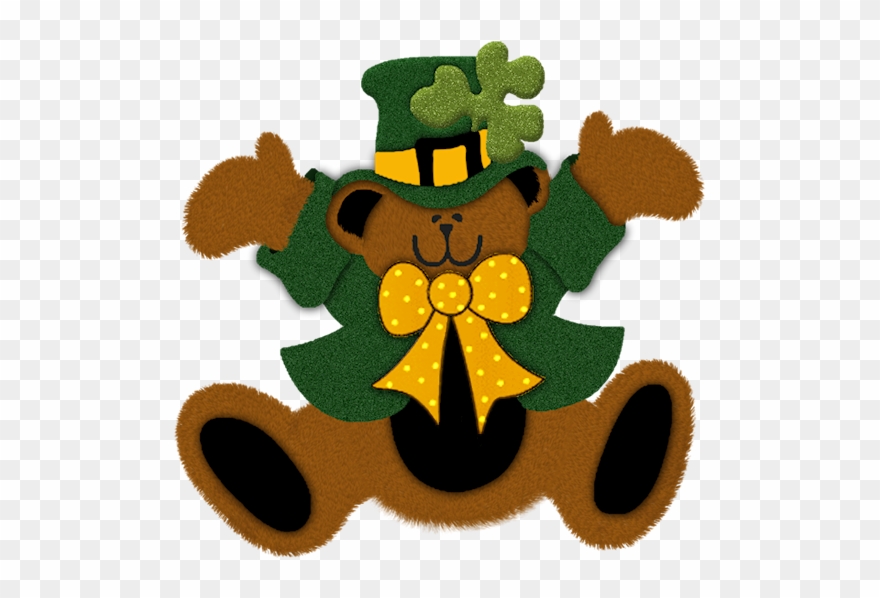 With A Little Luck St Pats Bear Scrap And Tubes - Cartoon Clipart