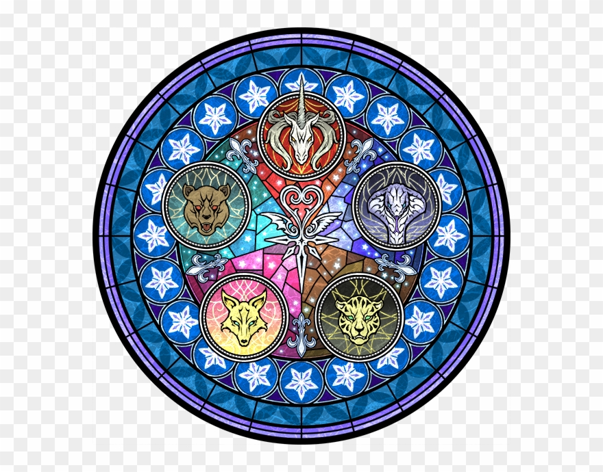 Back Cover / Unchained Χ[chi] / Union Χ[cross] - Kingdom Hearts Stained Glass Clipart