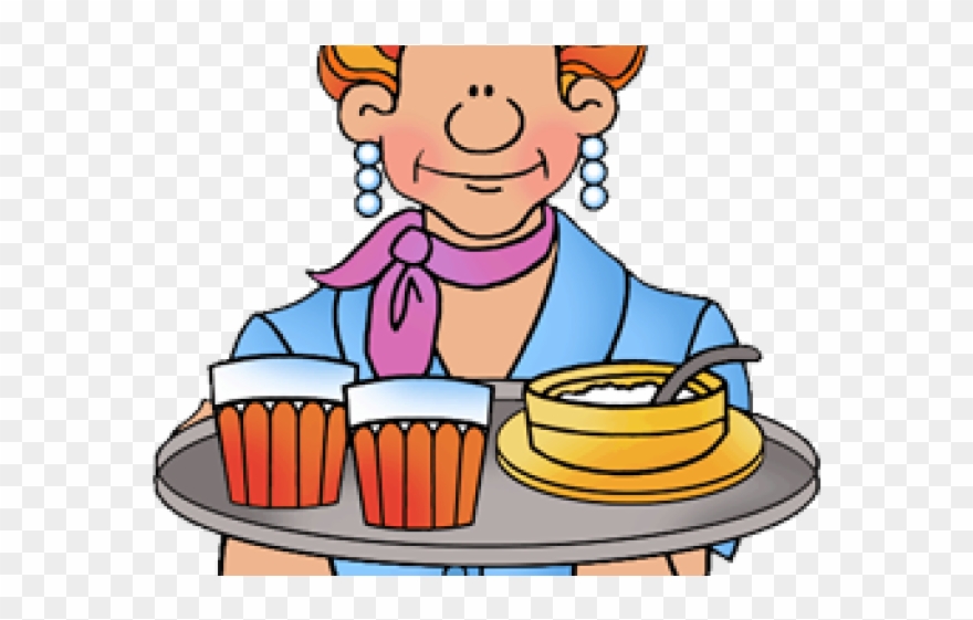 Burger Clipart Waiter - Clip Art - Png Download
