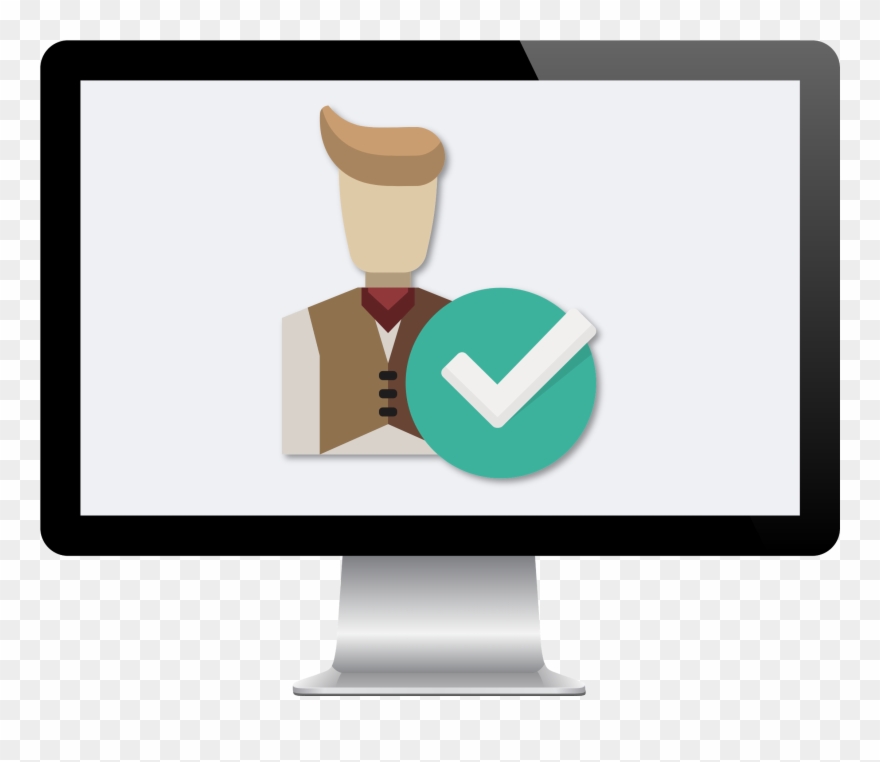 Waiter Completes The Order And Comes To The Customer's - Emblem Clipart