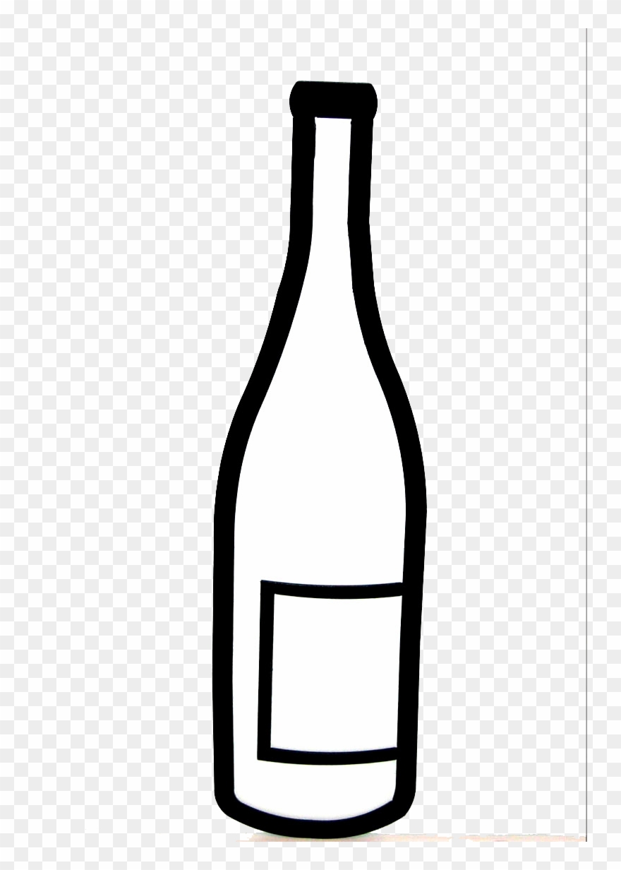 Red Wine - Wine Bottle Pictures Black And White Clipart