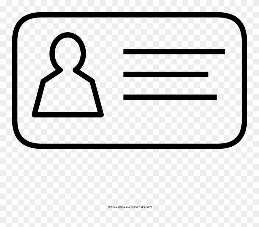 Id Card Coloring Page - Imagenes De Una Tarjeta De Identificación Para Colorear Clipart