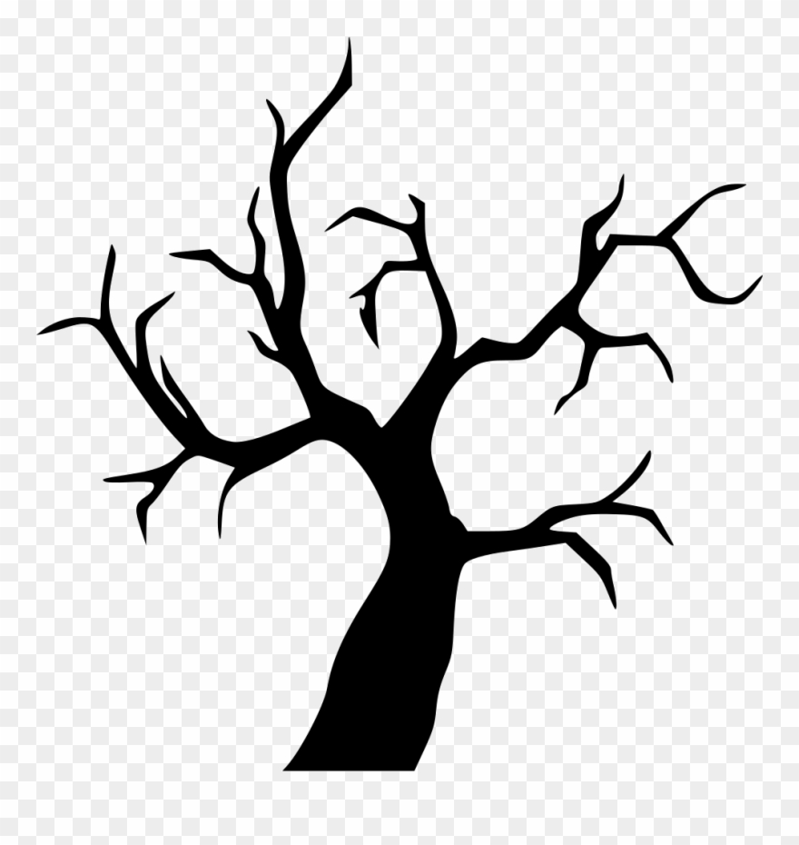 Png File - Silueta De Arbol De Terror Clipart