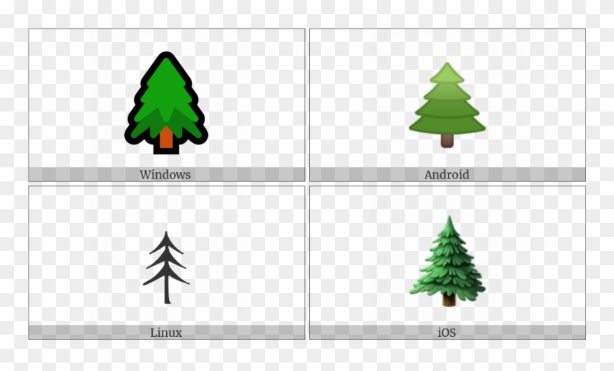 Evergreen Tree On Various Operating Systems - Christmas Tree Clipart