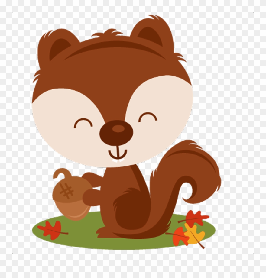 Squrriel Sticker - Cute Fall Clipart Free - Png Download