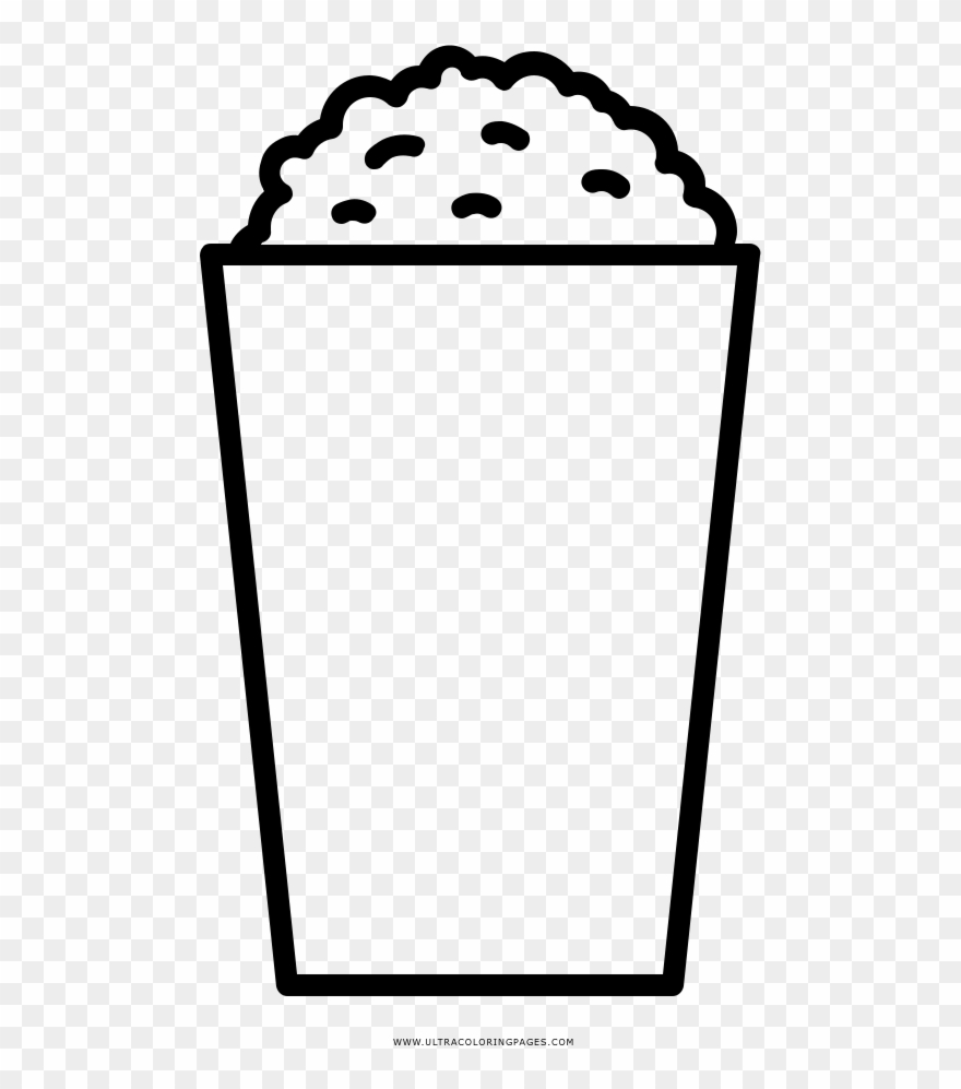 Palomitas De Maiz Página Para Colorear - Caja De Palomitas Para Colorear Clipart