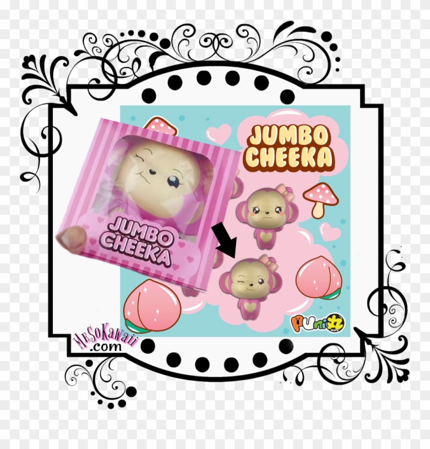 Puni Maru Jumbo Cheeka Monkey N A Box - Squishy Bun Clipart