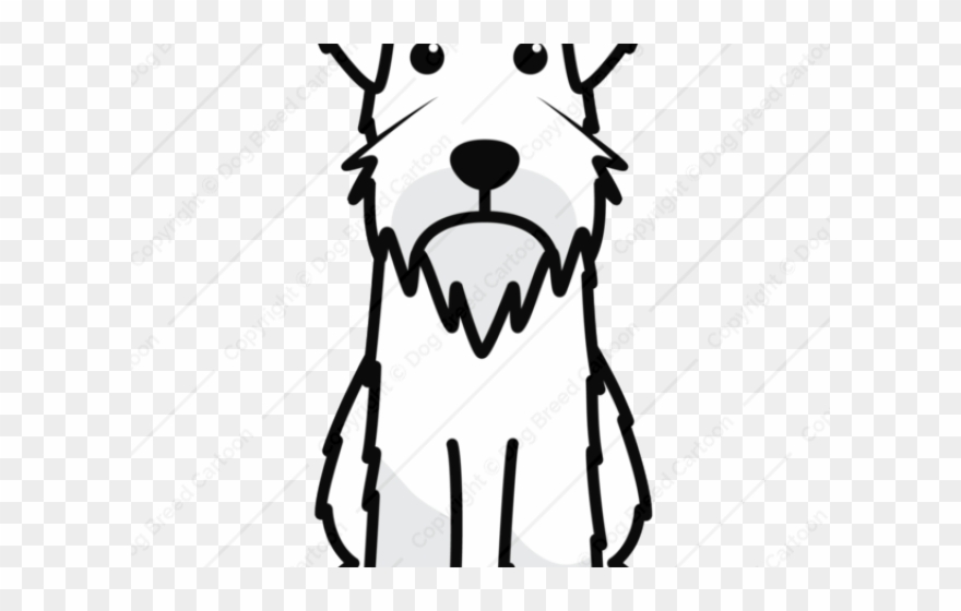 Schnauzer Clipart Black And White - Miniature Schnauzer Coloring Sheet - Png Download