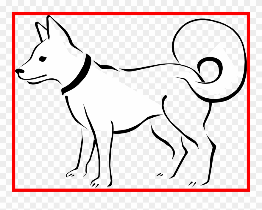 Incredible Dog Face Clipart Black And White Pics For - Drawing Of A Domestic Animals - Png Download