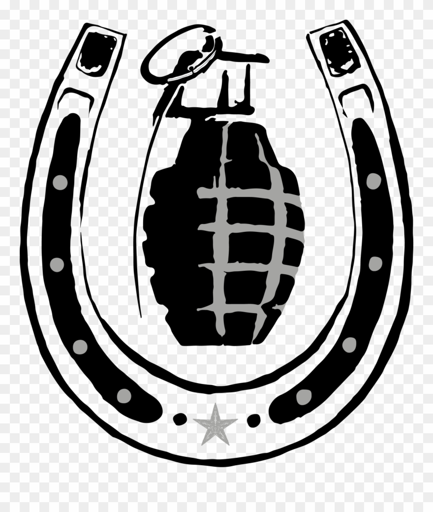 2016 Horseshoes & Handgrenades - Grenade Stencil Art Clipart