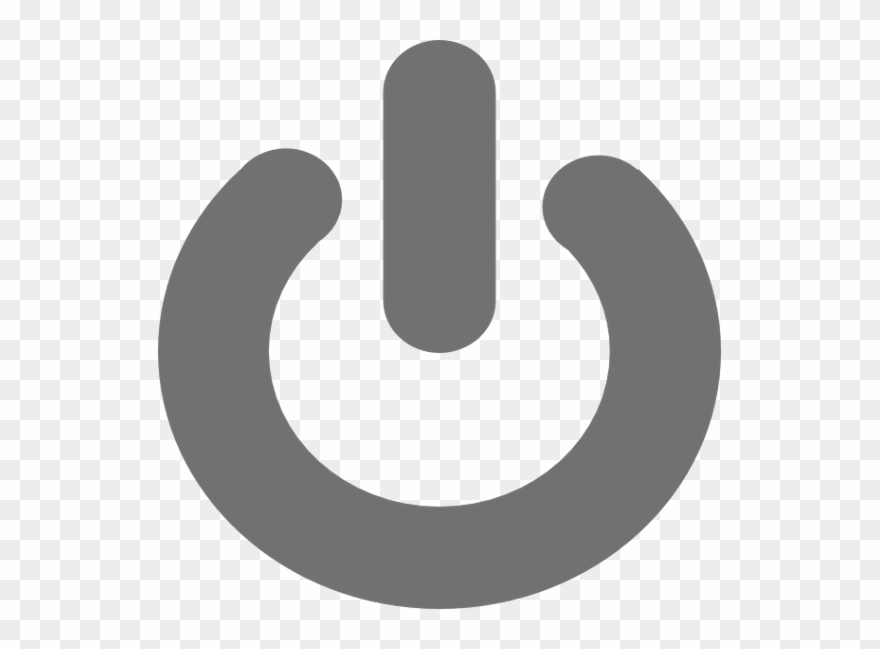 Powerbuttonallgrey - Power Icon Grey Png Clipart