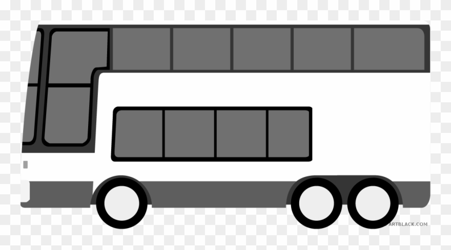 Bus Transportation Free Black White Clipart Images - Png Download