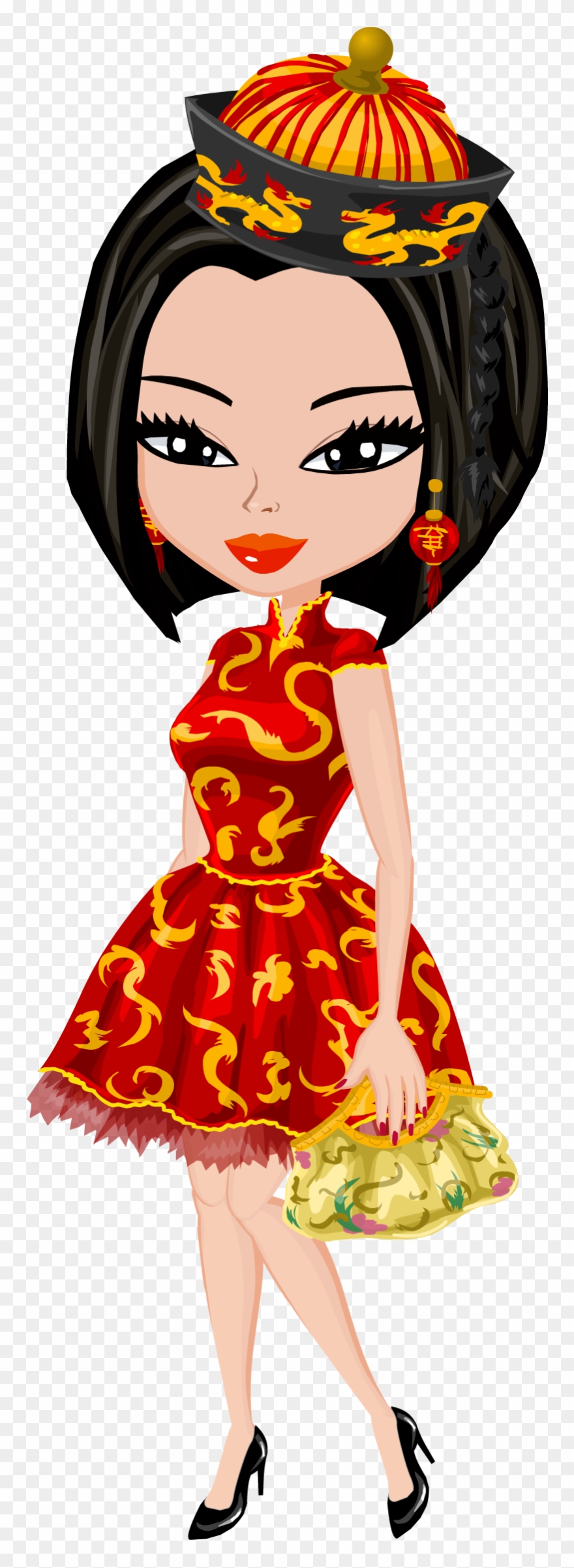 Chinese Clipart Costume Chinese - Chinese New Year Costume Png Transparent Png