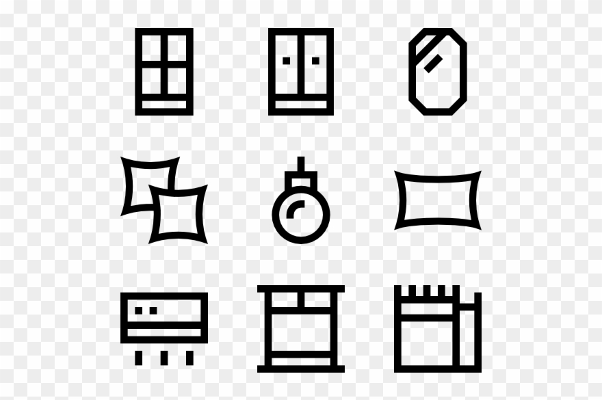 Bedroom - Printing Icons Clipart