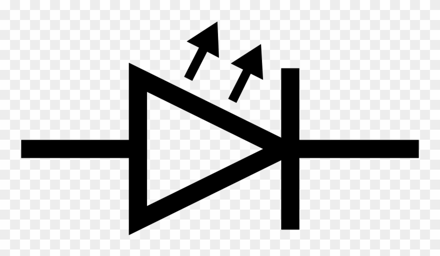 This Graphics Is Iec Led Symbol About Electron, Iec, - Light Emitting Diode Led Symbol Clipart