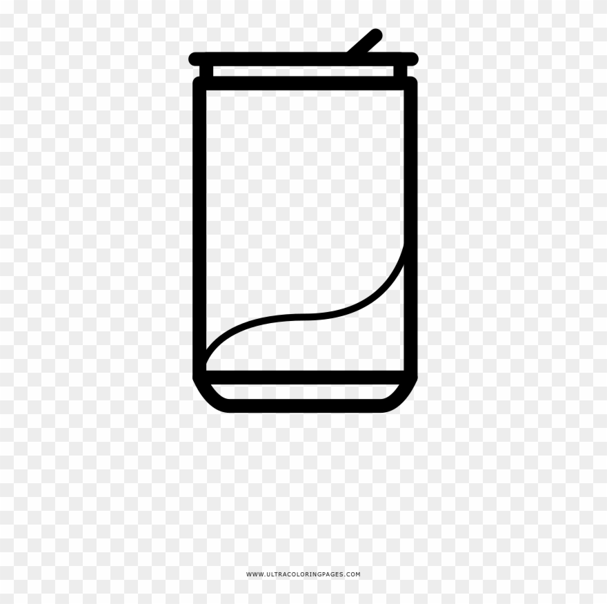 Soda Can Coloring Page - Line Art Clipart