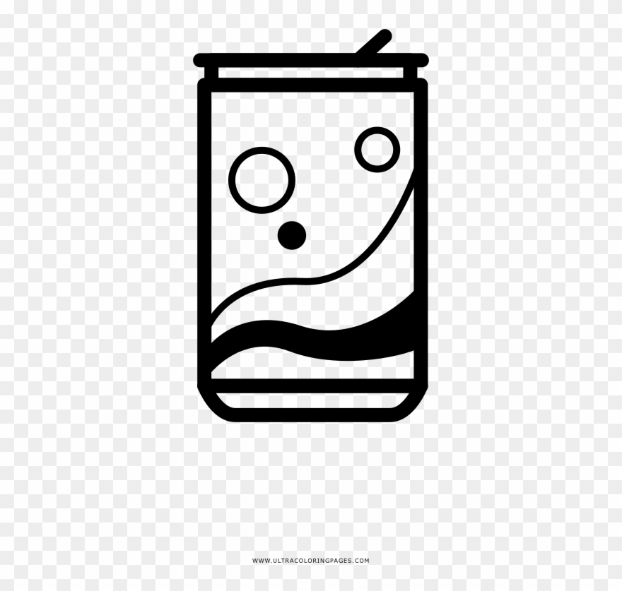 Soda Can Coloring Page Clipart