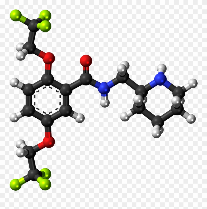 Flecainide 3d Ball - Structure And Iupac Name Of Salicylic Acid Clipart