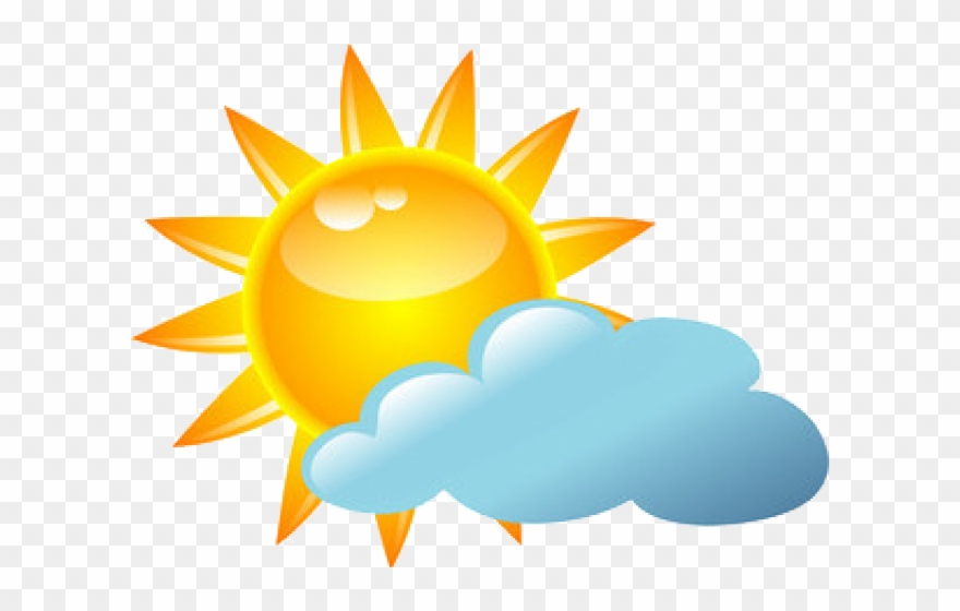 Sunny Clipart August Weather - Partly Sunny Clip Art - Png Download