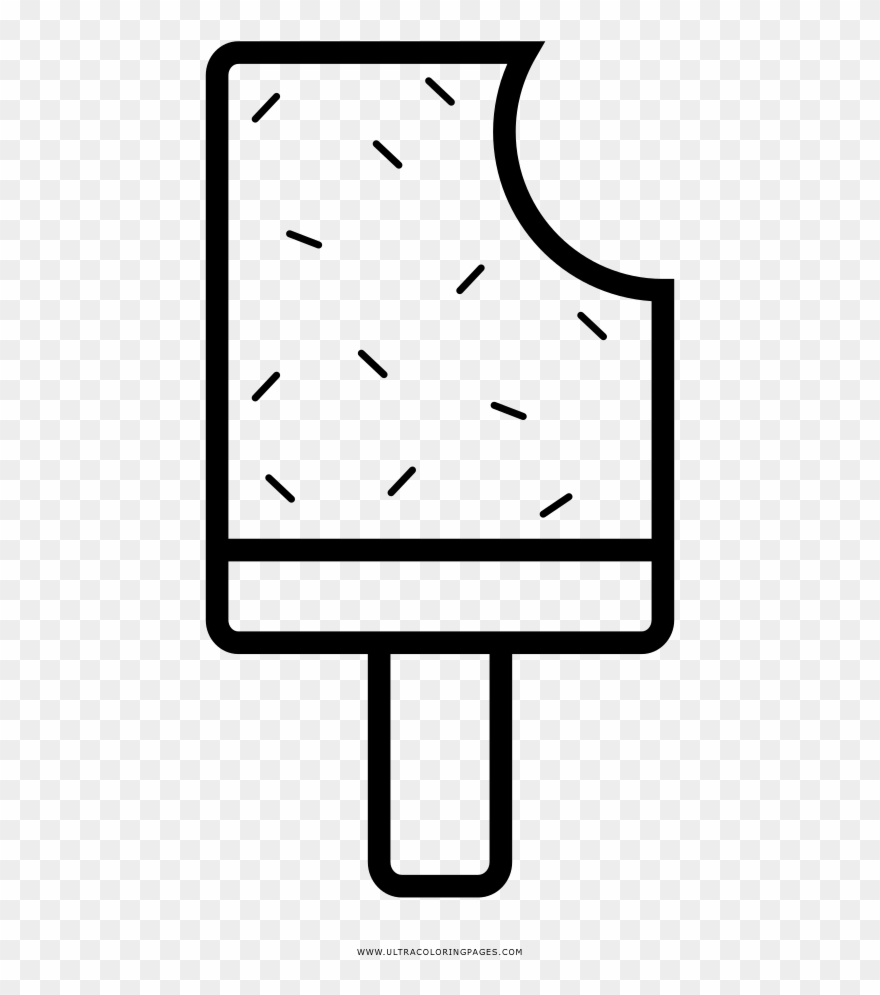 Popsicle Coloring Page Clipart