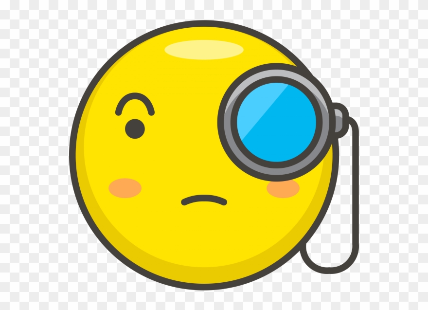 Face With Monocle Emoji - Smiley Clipart