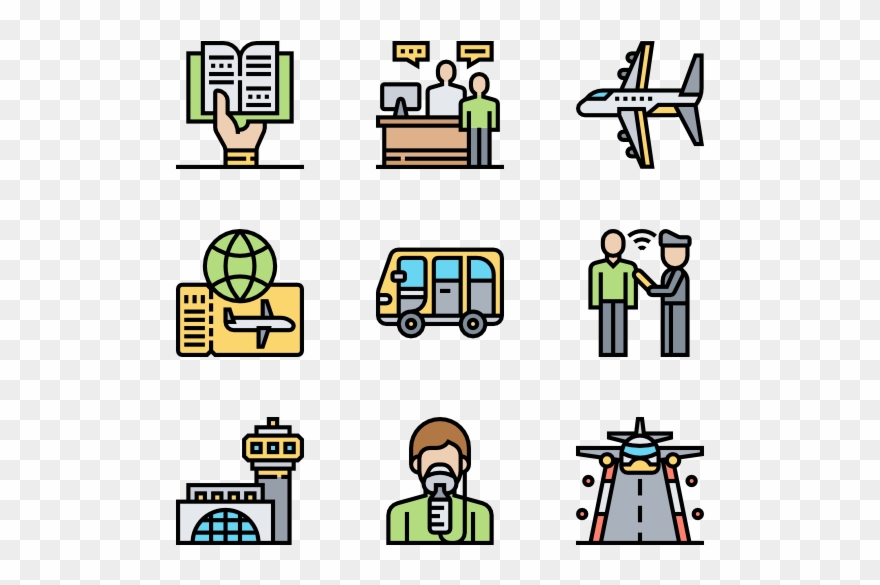 Airport - Daily Routine Icon Png Clipart