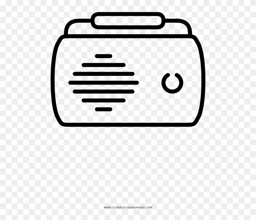 Radio Coloring Page - Line Art Clipart