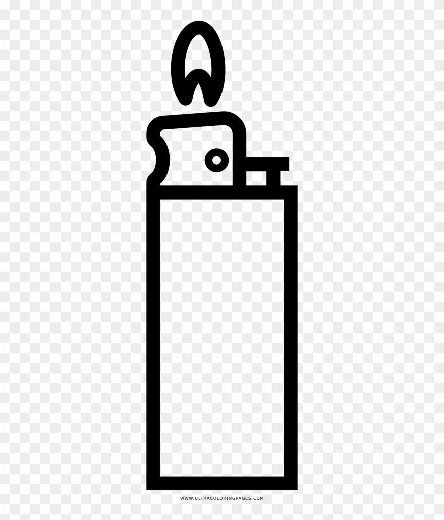 Lighter Coloring Page - Cigarette Lighter Icon Clipart