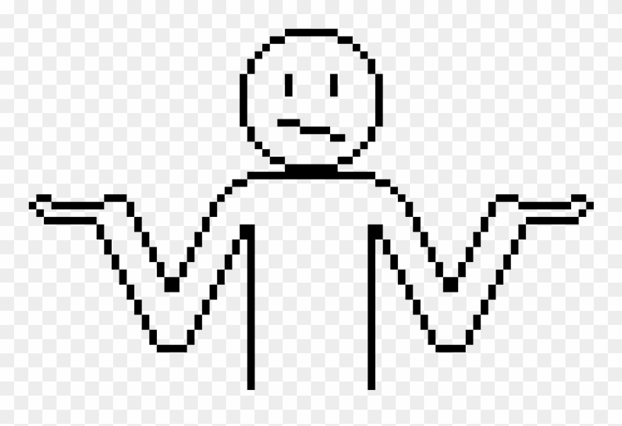 Oh Well - - Pixel Art Body Template Clipart