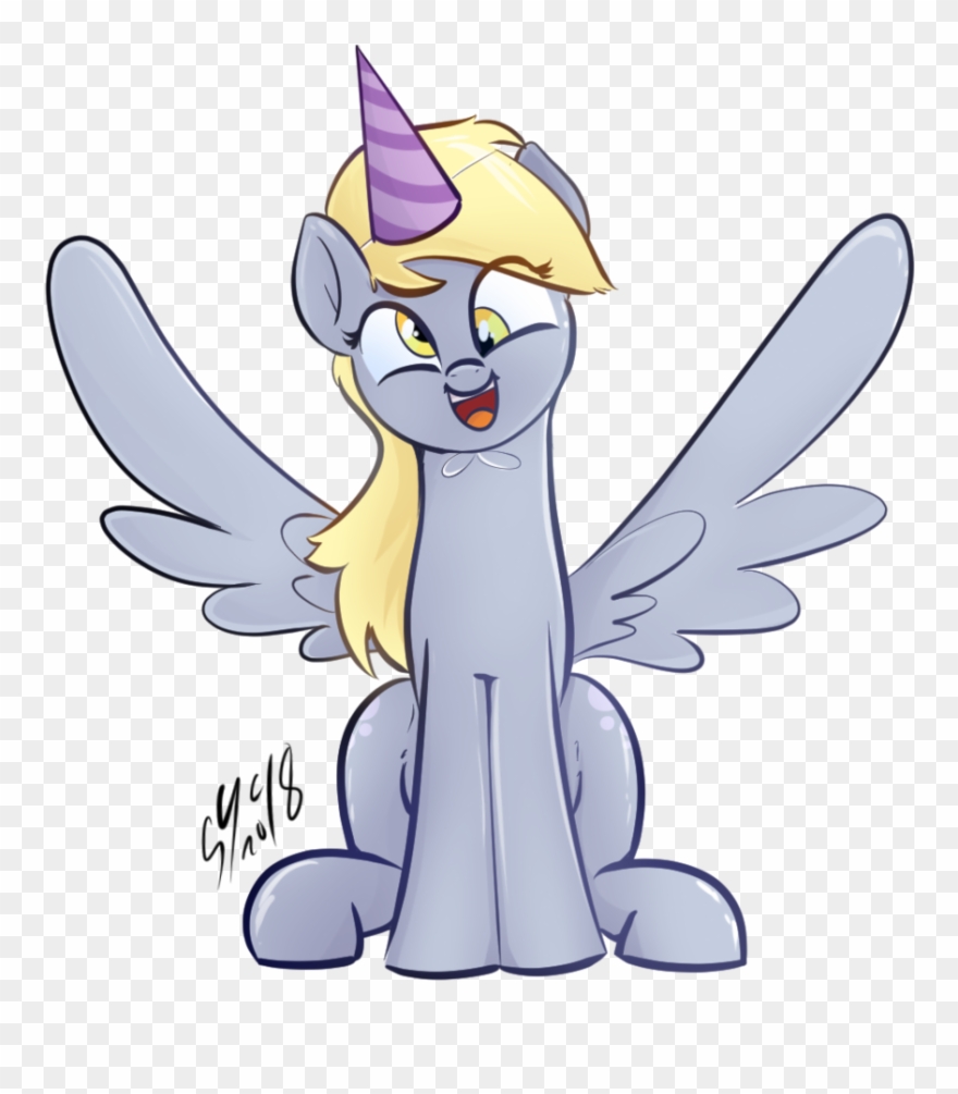 Christheblue, Derpy Hooves, Female, Hat, Head Tilt, - Cartoon Clipart