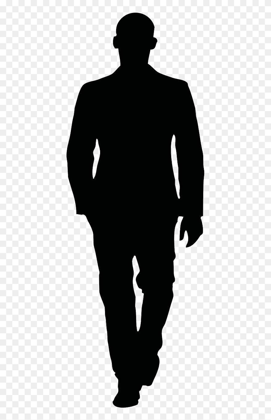 Medium Image - Person Walking Away Silhouette Clipart