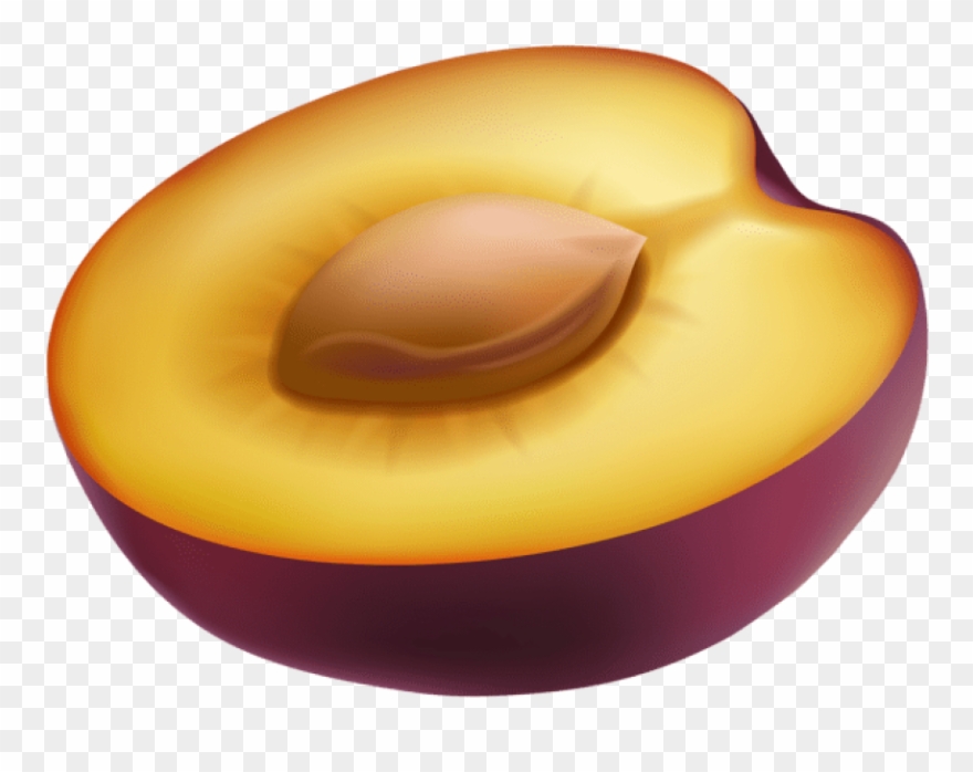 Free Png Half Prune Png - Fruit Clipart