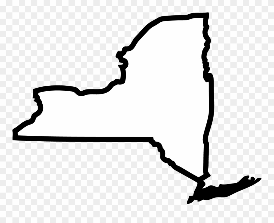 New York - New York City State Outline Clipart