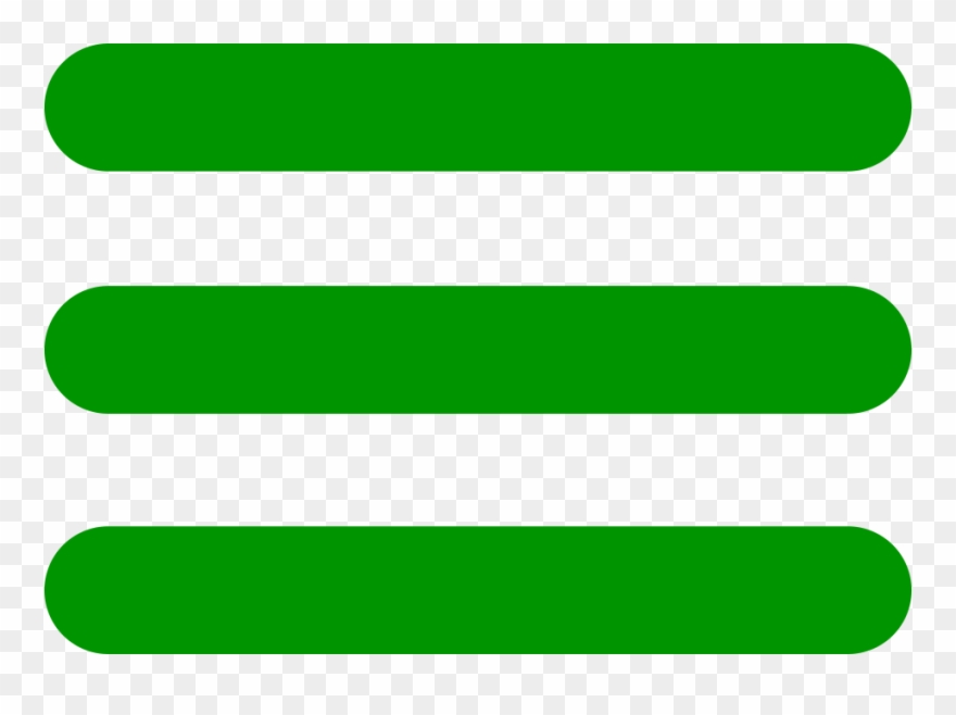 Click On The Link To Go To That Person's Page - Hamburger Menu Icon Green Clipart