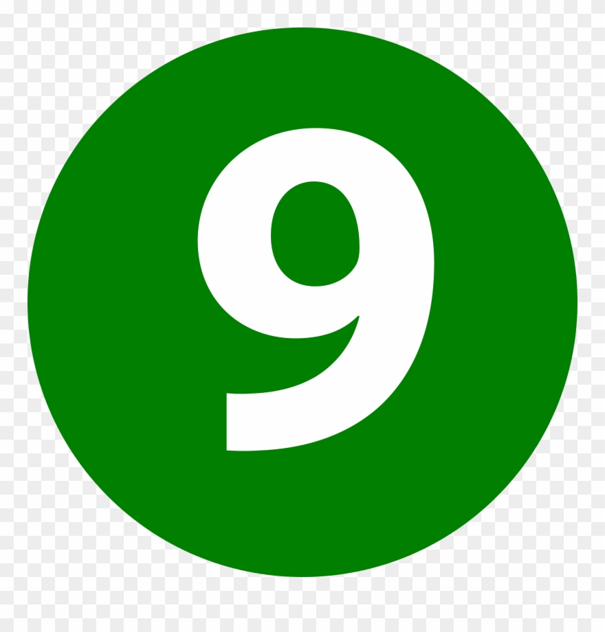Number 9 Png - Circle Clipart