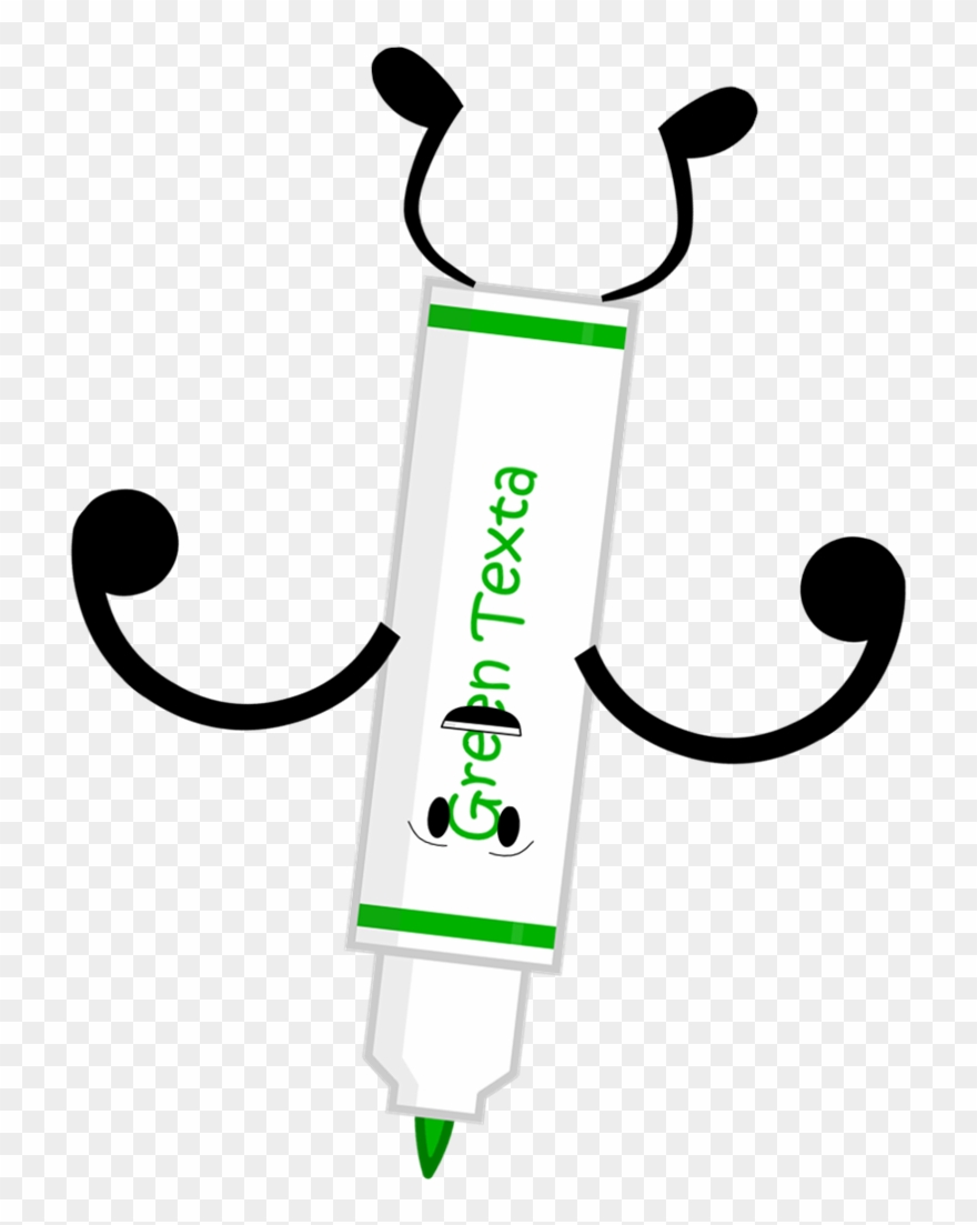 Green Texta Pose Without Lid Clipart