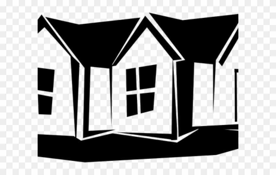 Architecture Clipart Black And White - Black Hut Clipart - Png Download
