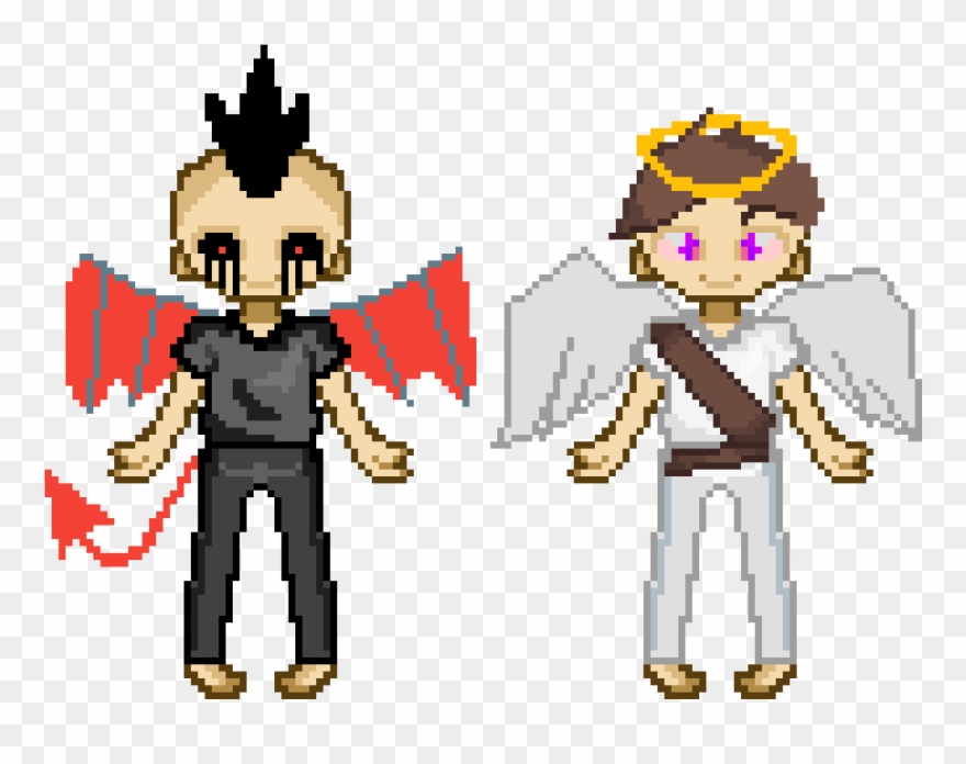 Good And Bad - Cartoon Clipart