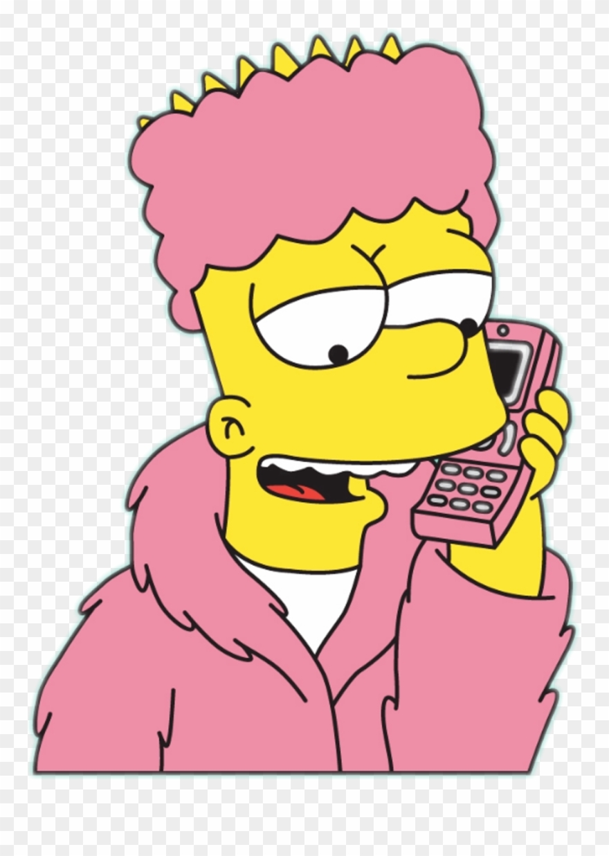 Simpson Sticker - Bart Simpson Png Clipart