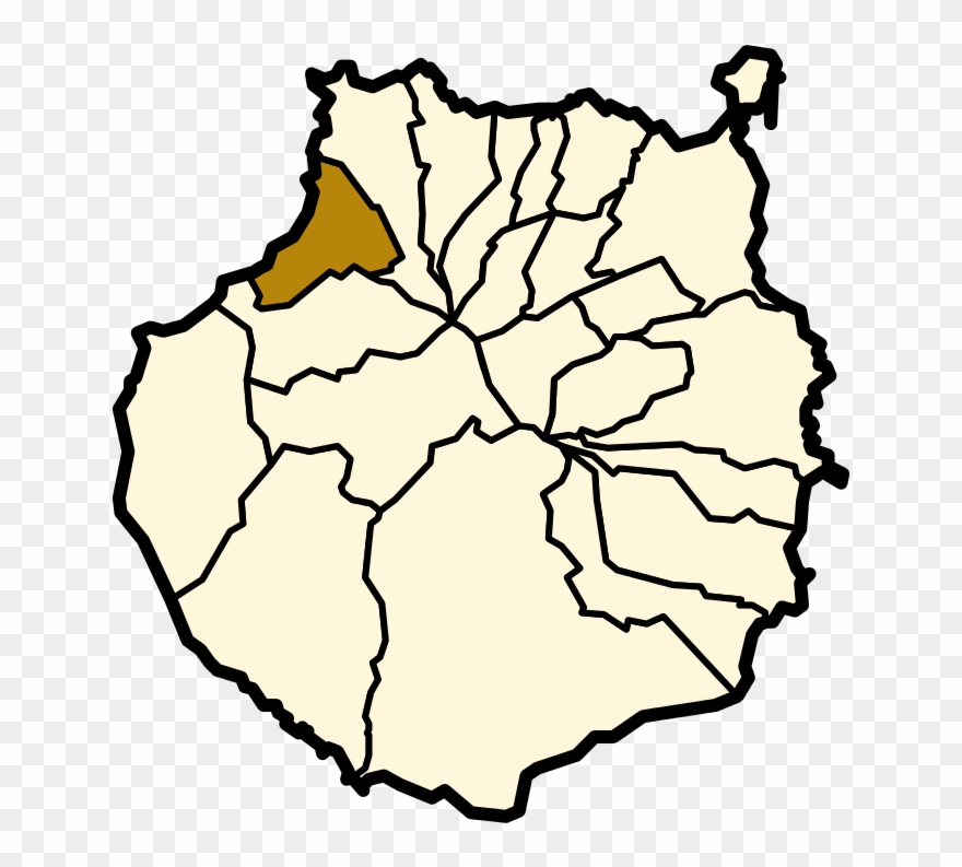Gran Canaria Map Transparent Clipart